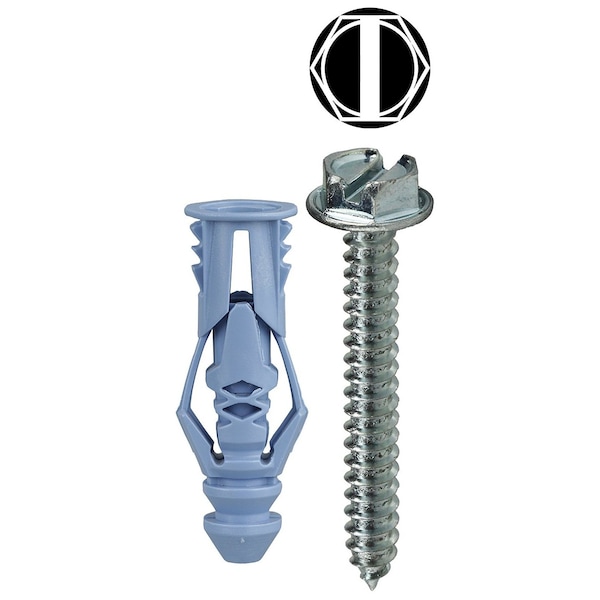 Dottie Triple-Grip Screw Anchor, 1-1/4" L, Nylon TG10KHX - main
